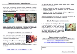 Tract droits des animaux