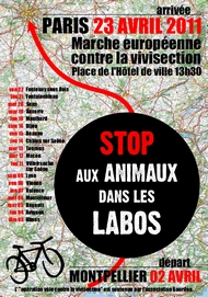Avril 2011 : Opération Vélo contre la vivisection !