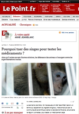 lepoint expérimentation animale ricerca