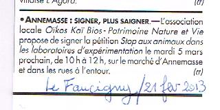 Le Faucigny 05 mars 2013