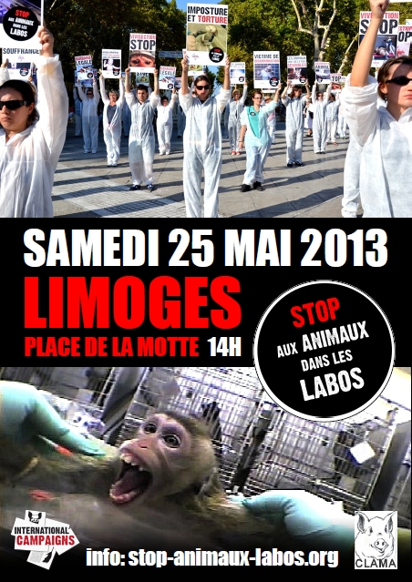 Limoges – Happening contre l’expérimentation animale