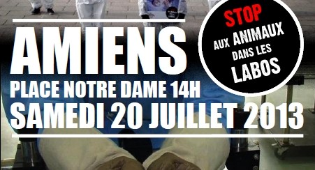 Amiens – Happening contre l’expérimentation animale