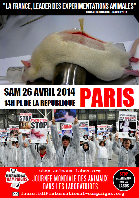 Happening JMAL 2014 Paris recherche animale