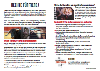 Tract droits des animaux (en allemand)