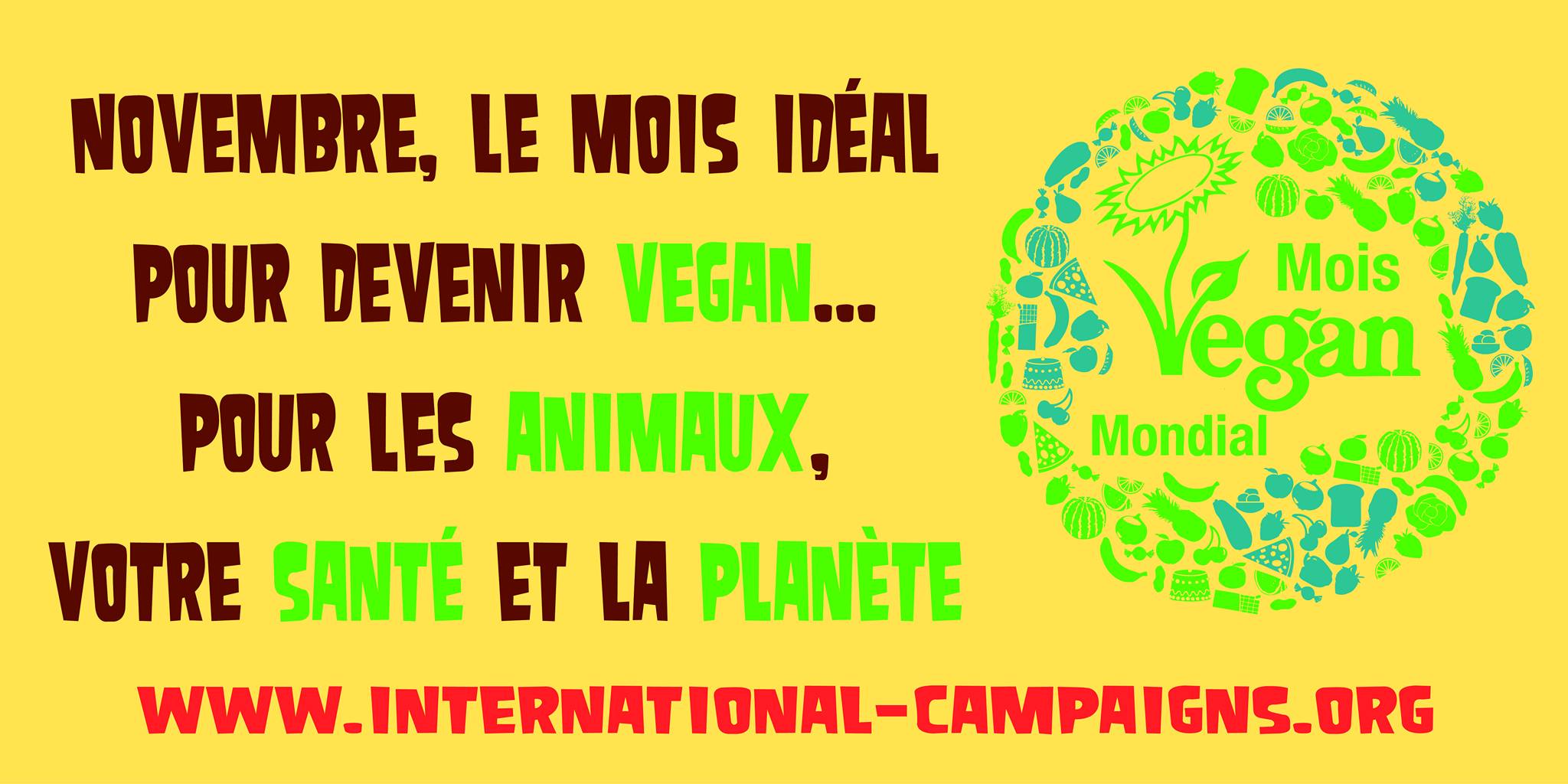 MONTPELLIER – MOIS MONDIAL VEGAN – Début novembre 2016