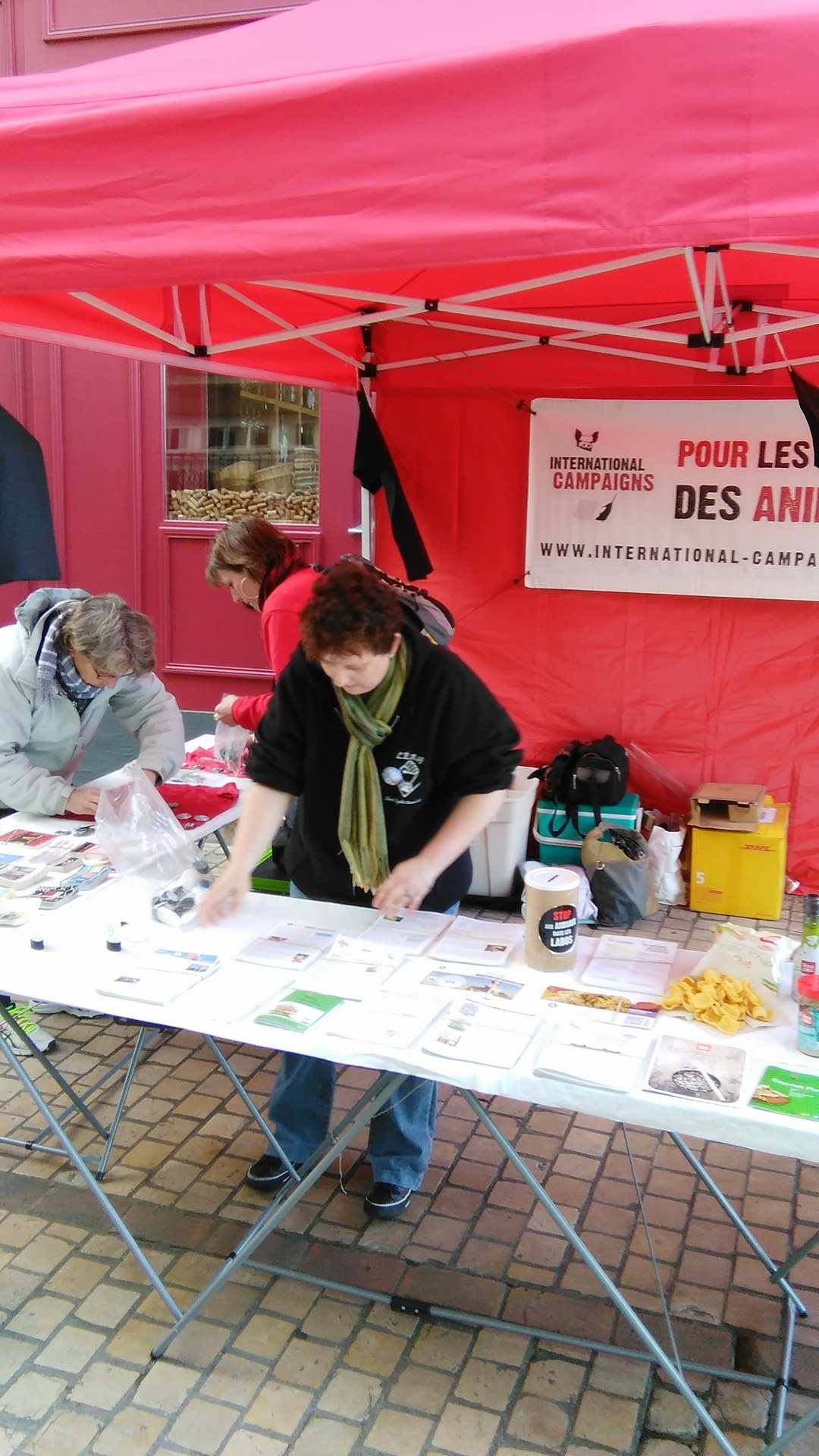 SAUMUR – 1er avril 2017 – Stand de dégustation vegan