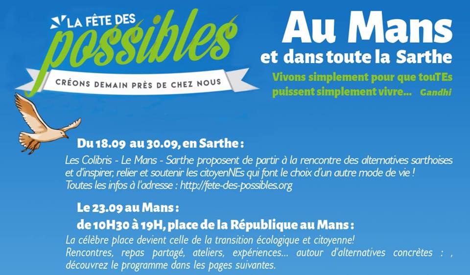 LE MANS – Fête des possibles – Stand vegan – Samedi 23 septembre