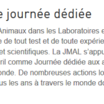 L’INA et la Journée Mondiale des Animaux dans les laboratoires